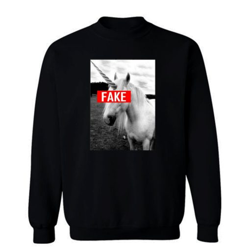 Fake Unicorn Hipster Funny Sweatshirt