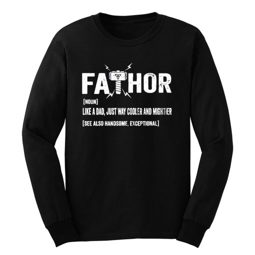Father Thor FaThor Funny Dad Viking Long Sleeve