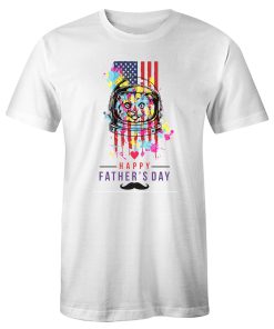 Fathers Day To An American Astronaut Cat Lover T Shirt