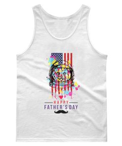 Fathers Day To An American Astronaut Cat Lover Tank Top