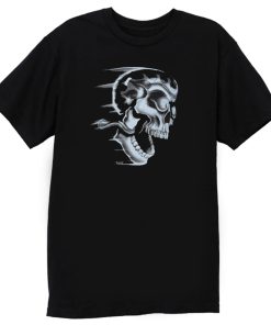 Flaming Skull T Shirt