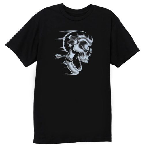 Flaming Skull T Shirt