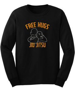 Free Hugs Jiu Jitsu Funny Fighter Martial Arts Vintage Long Sleeve