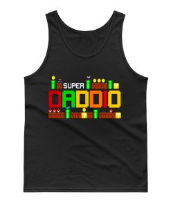 Funny Dad Super Daddio Parody Super Mario Tank Top