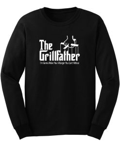 GRILLFATHER Funny Fathers Day BBQ Barbecue Grill Dad Grandpa Long Sleeve