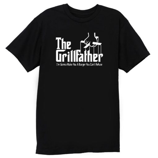 GRILLFATHER Funny Fathers Day BBQ Barbecue Grill Dad Grandpa T Shirt