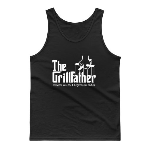 GRILLFATHER Funny Fathers Day BBQ Barbecue Grill Dad Grandpa Tank Top
