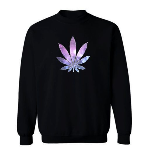 Galaxy Marijuana Leaf Sweatshirt