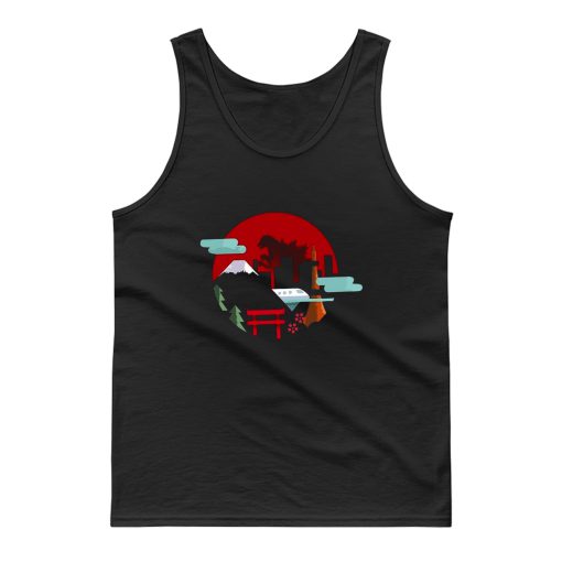 Godzilla The View Of The City Tank Top