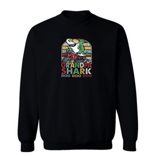 Grandpa Shark Doo Doo Vintage Sweatshirt