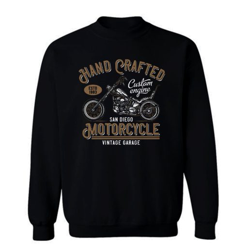 Hand Crafted Motorcycle Vintage Sweatshirt