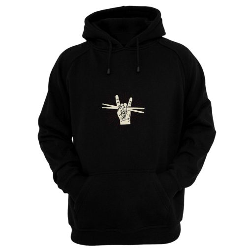 Hands Drummer Stick Retro Hoodie