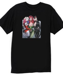 Harley Quinn Poison Ivy Superhero Sexy T Shirt