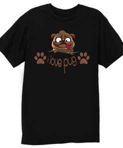 I Love Pug Dogie Lover T Shirt