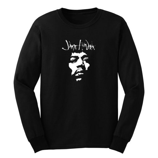 Jimmy Hendrix Face Guitarist Musician Long Sleeve