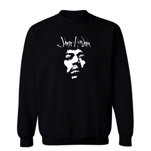 Jimmy Hendrix Face Guitarist Musician Sweatshirt