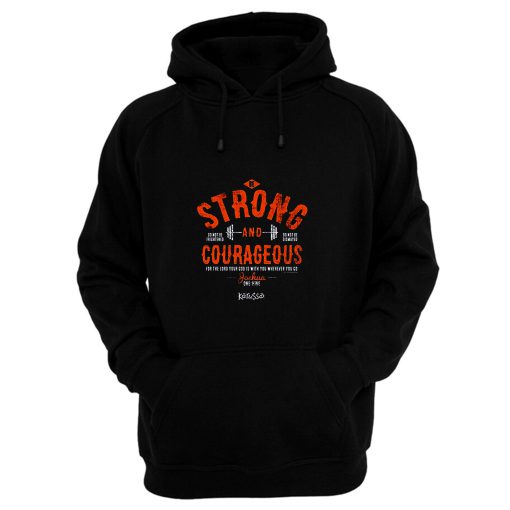 Kerusso Boys Athletic Shirt Navy Blue Strong Courageous Kids Christian Hoodie