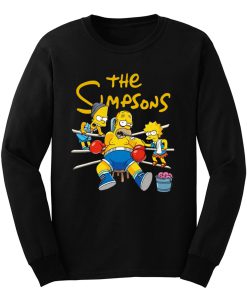 Lisa and Bart Simpsons Go Daddy Go Support For Boxing Long Sleeve
