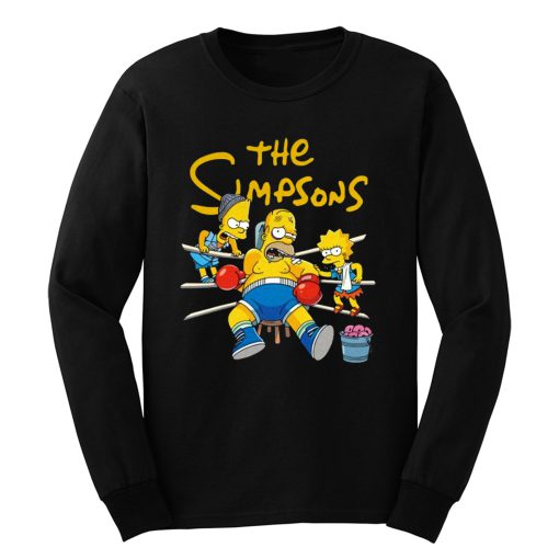 Lisa and Bart Simpsons Go Daddy Go Support For Boxing Long Sleeve