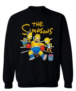 Lisa and Bart Simpsons Go Daddy Go Support For Boxing Sweatshirt