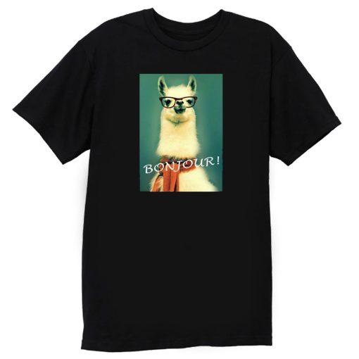 Llama Bonjour T Shirt