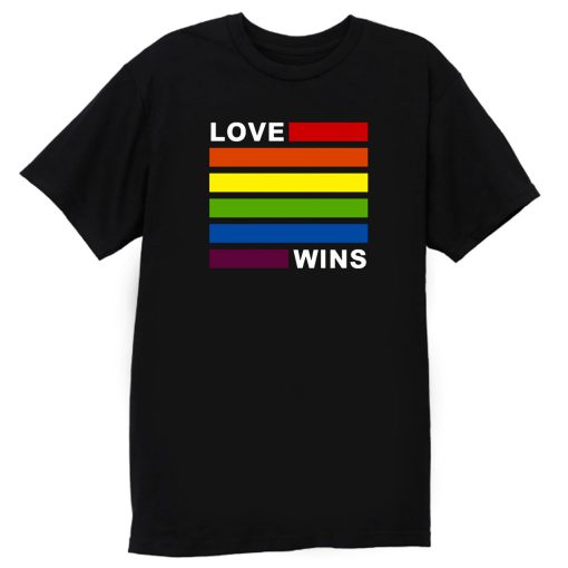 Love Wins LGBT Gay Pride Rainbow Awesome T Shirt