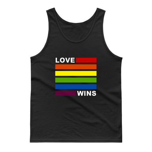 Love Wins LGBT Gay Pride Rainbow Awesome Tank Top