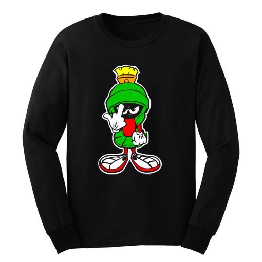 MARVIN THE MARTIAN Showing Midle Finger Long Sleeve