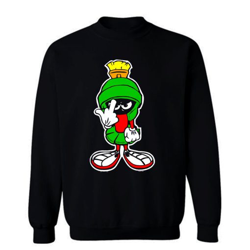 MARVIN THE MARTIAN Showing Midle Finger Sweatshirt