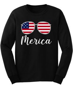 Merica Sunglasses USA Flag Long Sleeve