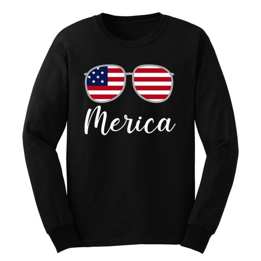 Merica Sunglasses USA Flag Long Sleeve