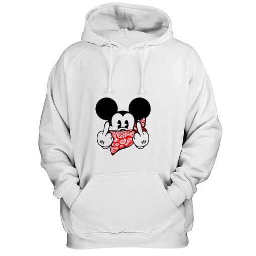 Mickey Mouse Thug Life Gangster Middle Finger Hoodie