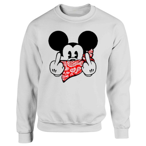 Mickey Mouse Thug Life Gangster Middle Finger Sweatshirt