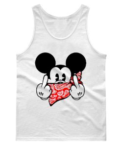 Mickey Mouse Thug Life Gangster Middle Finger Tank Top