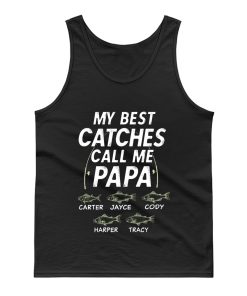 My Best Catches Call Me Papa Cute Papa Fishing Tank Top