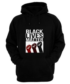 No Justice No Peace Black Lives Matter 3 Fist Hoodie