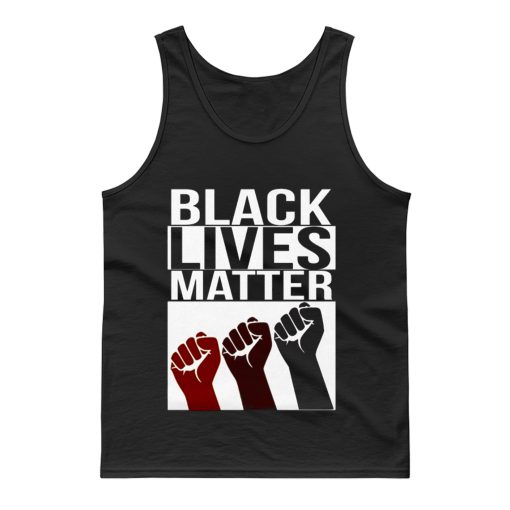 No Justice No Peace Black Lives Matter 3 Fist Tank Top