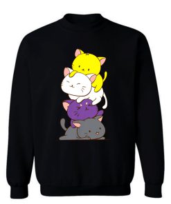 Nonbinary Gender and Genderqueer Cat Lovers Sweatshirt