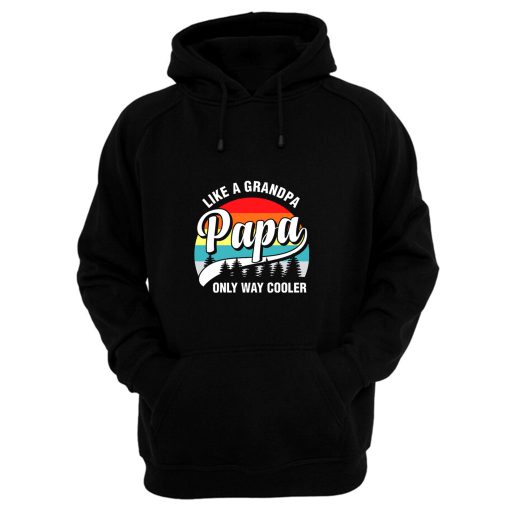Papa Like A Grandpa Only Way Cooler Funny Fathers Day Hoodie