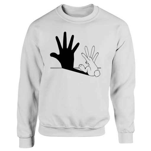 Rabbit Hand Funny Shadow Sweatshirt