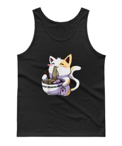 Ramen Cat Shirt Kawaii Anime Japanese Noodle Cat Lovers Funny Tank Top