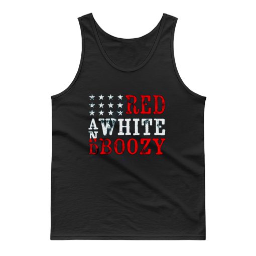 Red And White Boozy Tank Top
