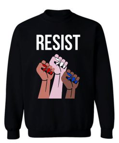 Reistst Womens Fists Political Sweatshirt