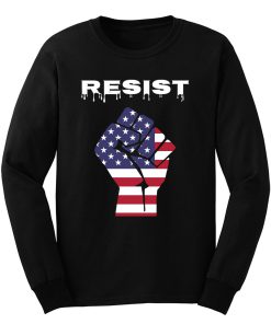 Resist American Flag Fist Long Sleeve