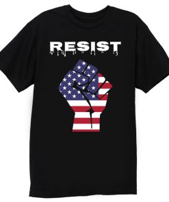 Resist American Flag Fist T Shirt