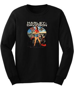 Sexy Girl Harley Davidson Long Sleeve