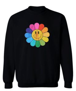 Smiley Sun Flowers Colourful Sweatshirt