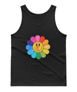 Smiley Sun Flowers Colourful Tank Top