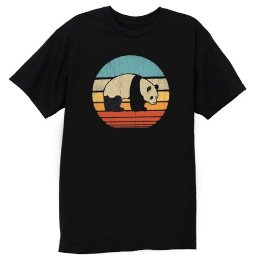 Sunset Bear Vintage Panda T Shirt
