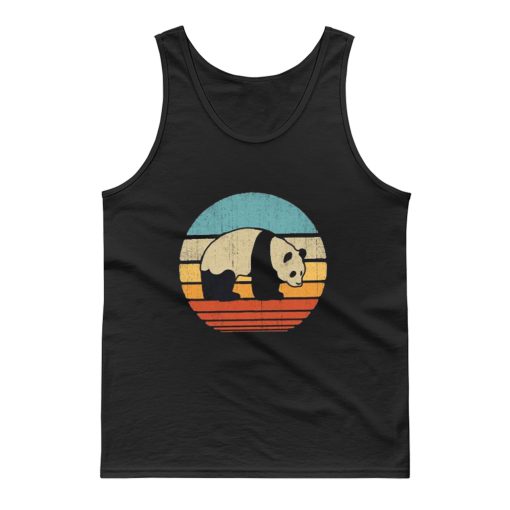 Sunset Bear Vintage Panda Tank Top